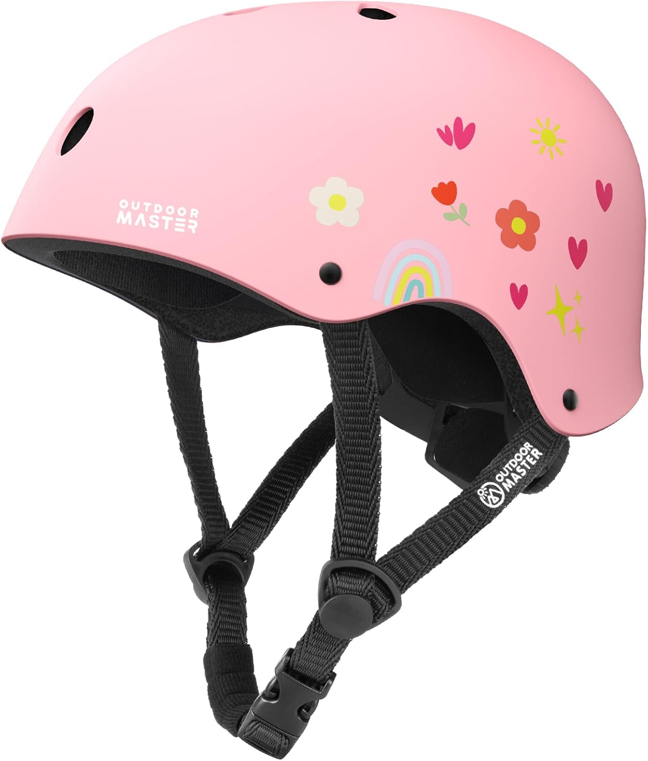 OutdoorMaster Youth & Kids Bike Helmet - Adjustable Multi-Sports Skateboard Helmet with Removable Liners for Balance Bike, Kids Scooter, One Wheel
