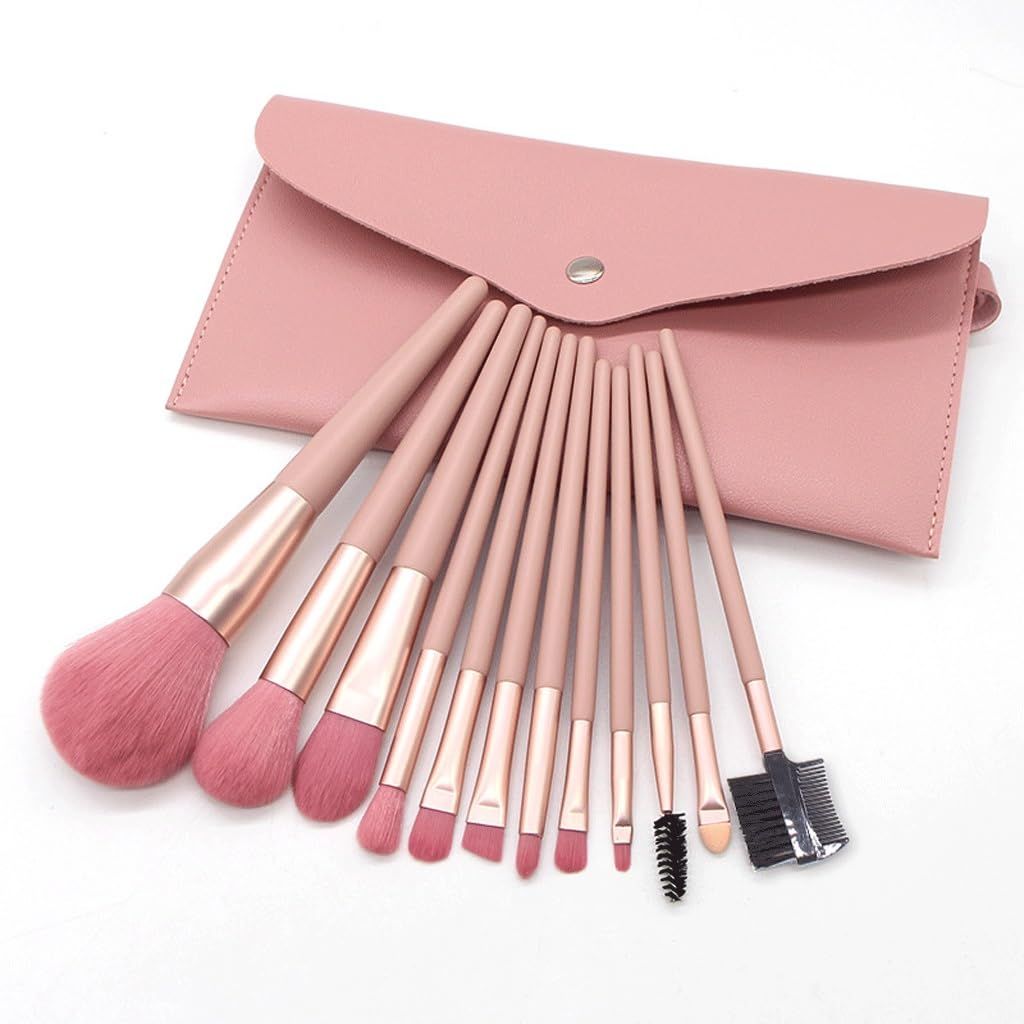 12 pieces of nude makeup brush set powder blusher eye shadow brush multi-function makeup tool