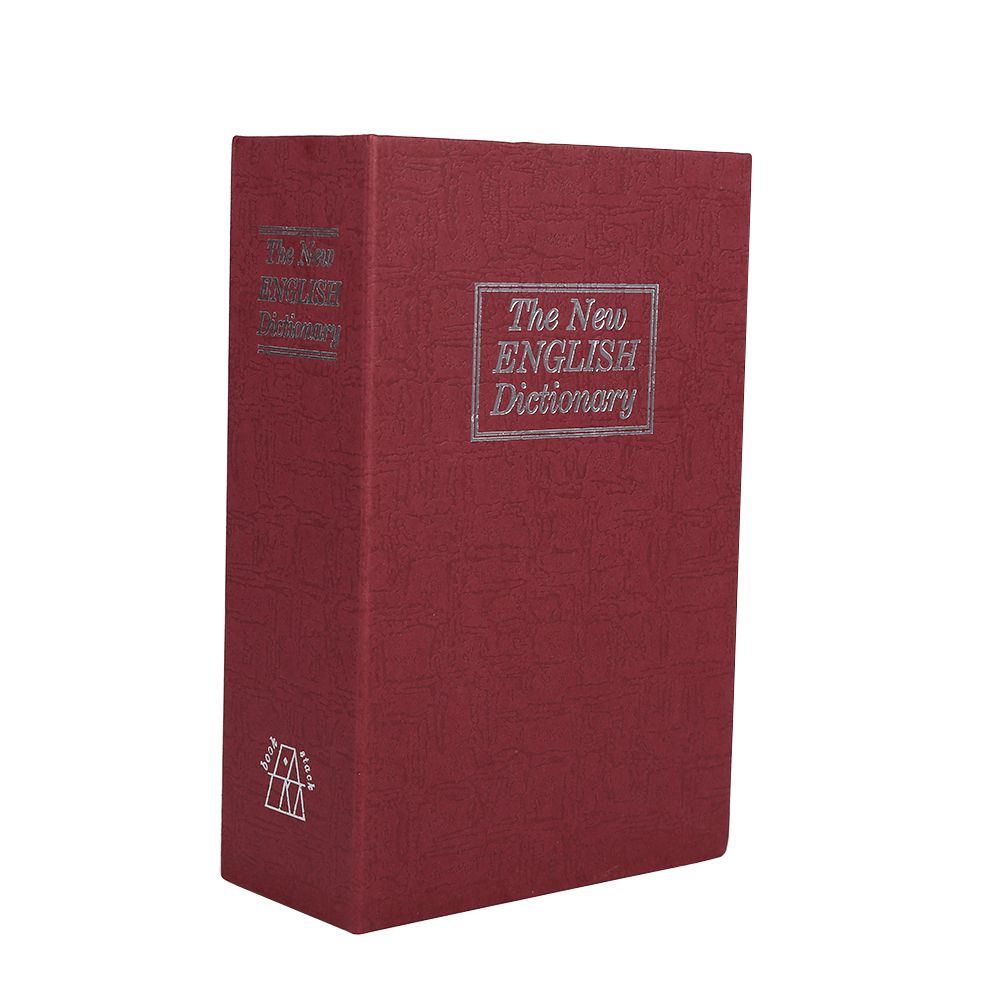 1Pc Security Lock Dictionary Safe Secret Book Cash Money Jewellery Hidden Locker Box (Red) — image 2