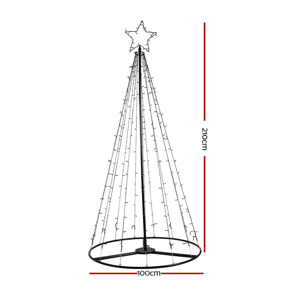 2.1M Christmas Tree LED Solar Warm Jingle Jollys — image 2