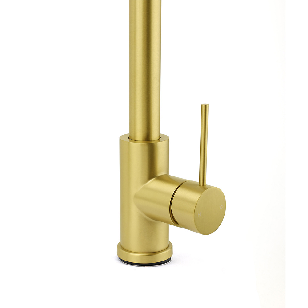 WELS Brushed Gold Pull Out Kitchen Sink Tap Basin Mixer Faucet 2 Modes Spout Set — image 5