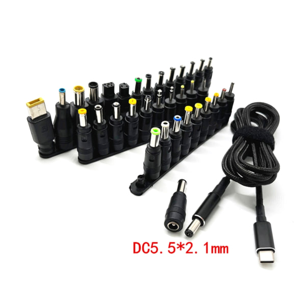 TypeC PD Charging Cable Cord Usb-C DC Power Converter to 34 Plugs Male for Laptop Charger Power — image 3