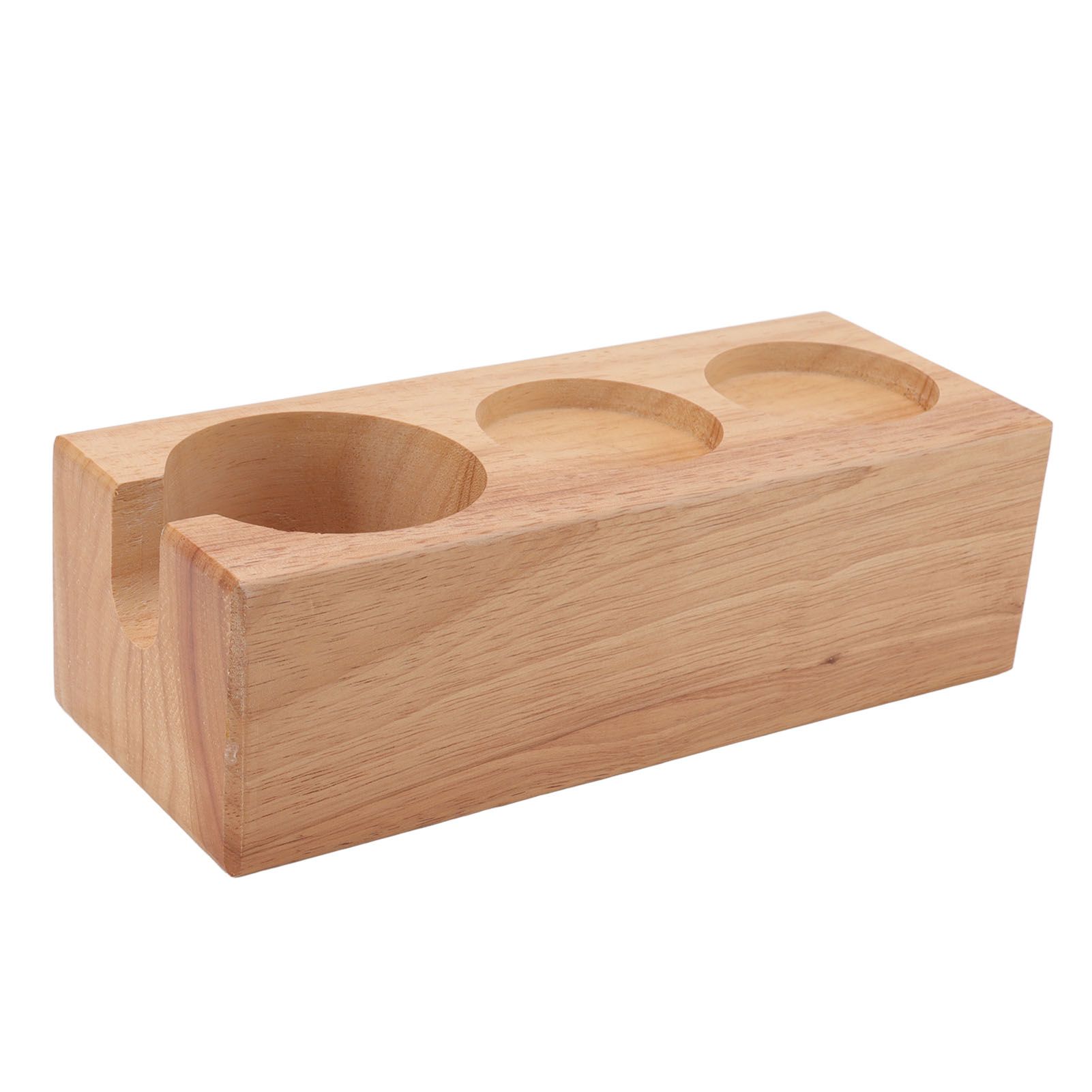 Coffee Filter Tamper Holder Beech Environmental Protection Coffee Tamper Station Base for Home Bar Cafe Wood Color โ image 5