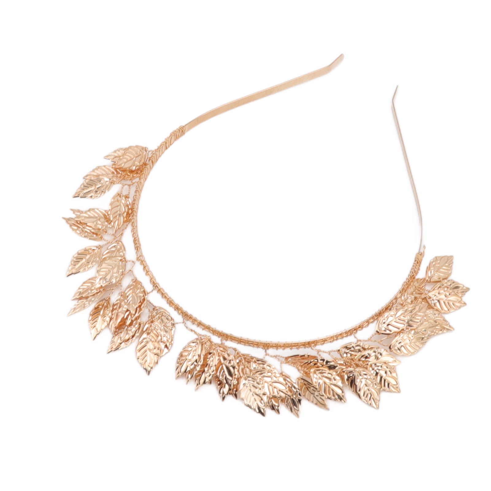 Baroque Metal Leaves Hair Hoop Hand Woven Bridal Headband Alloy Leaf Crown Hair Accessories โ image 2
