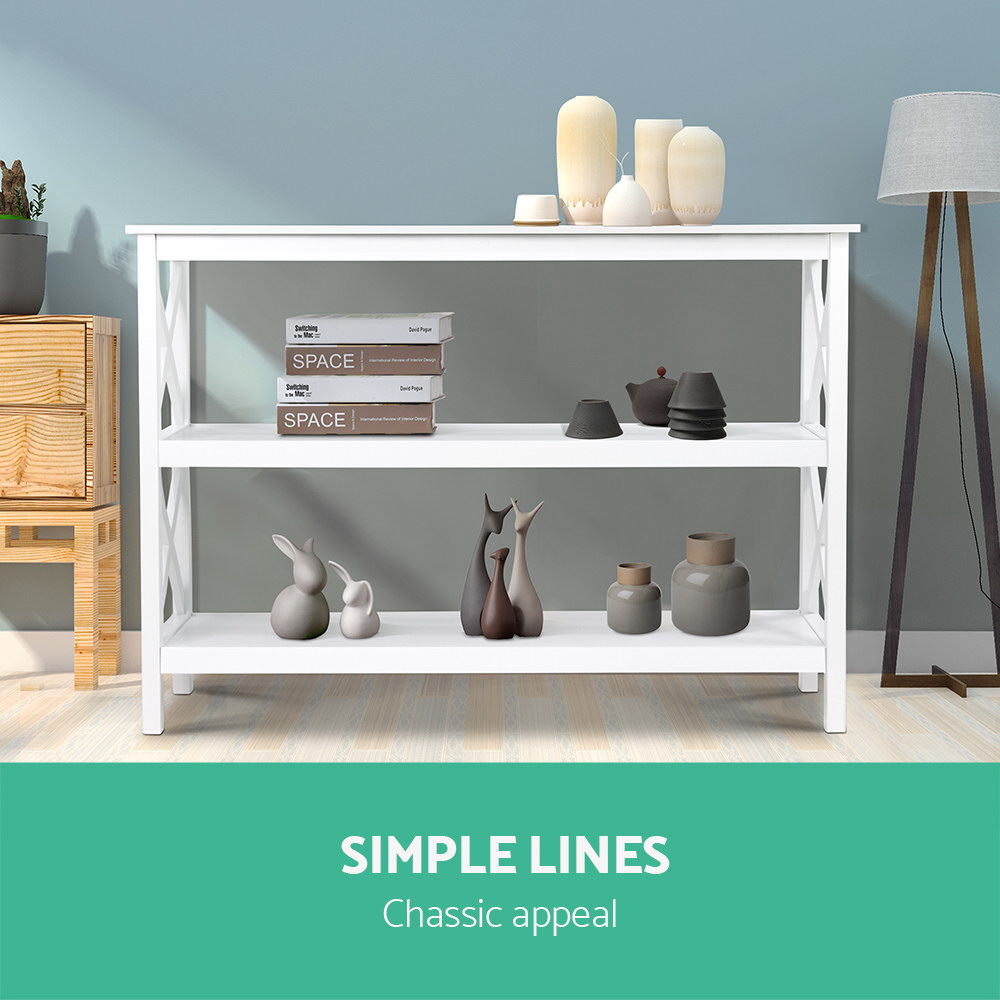 Artiss Console Table 3-tier White Polly β image 5