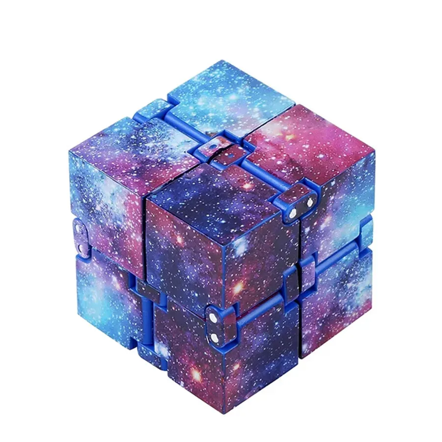 Infinity Cube Fidget Toy in Purple Starry Sky for Stress Relief and Sensory Play โ image 3