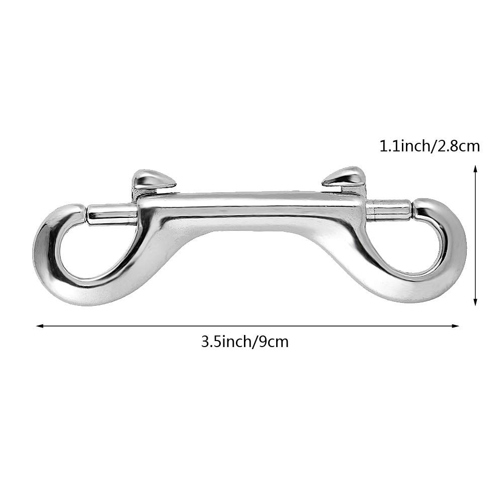 Double Ended Bolt Snap Hooks Double End Heavy Duty Trigger Snaps Lobster Clasp Snap Hook Bolt Snaps Fastener Clip - 2 Pcs