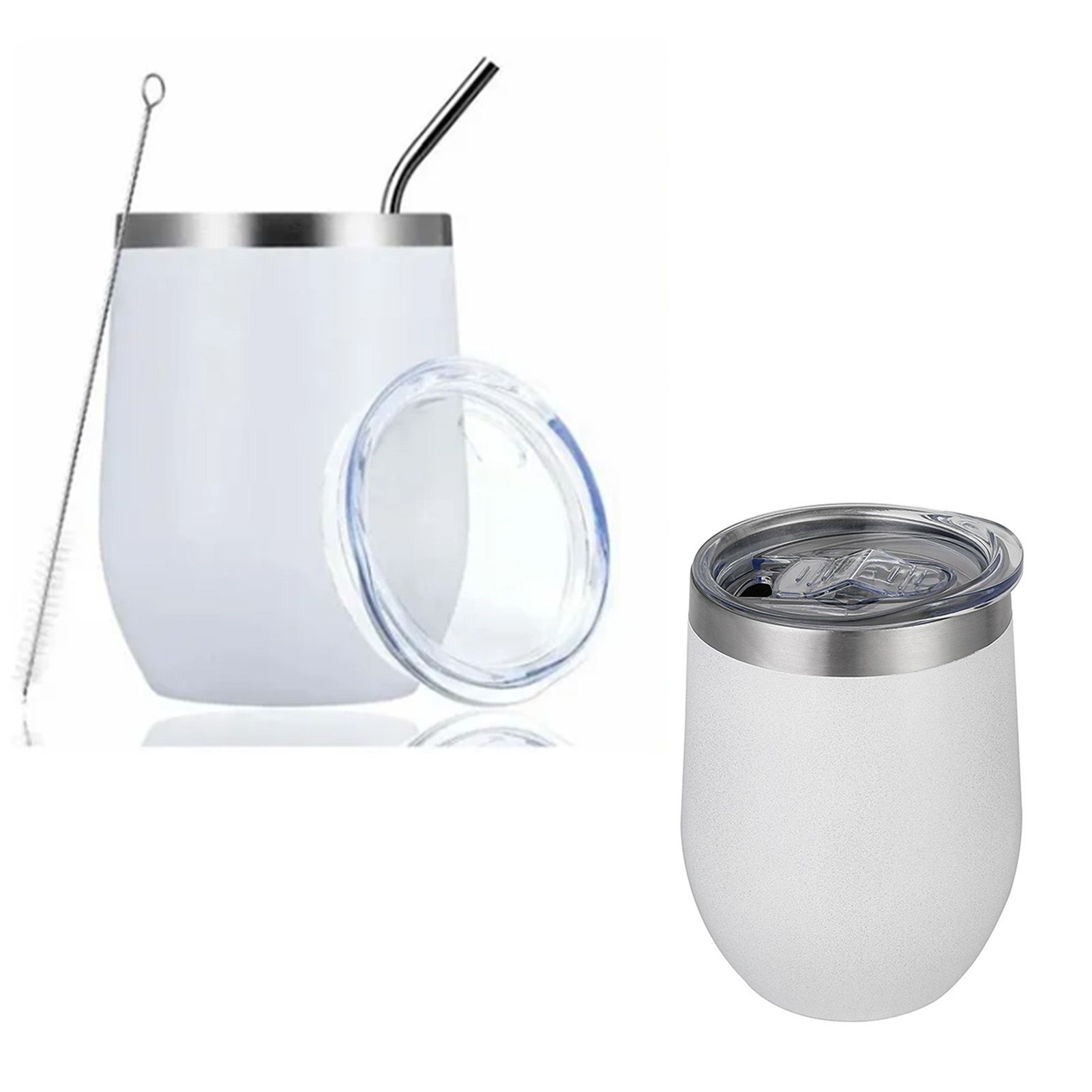 Stainless Steel Thermal Cup Large Capacity Non Slip Outdoor Portable Thermal Coffee Mug Gift White 12oz 360ml โ image 3
