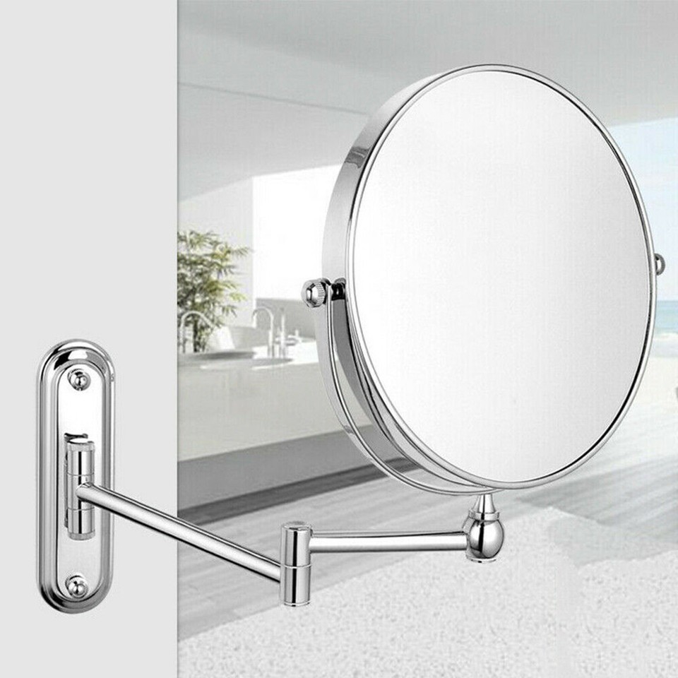 Bath Mirror 5X Magnification Wall Mounted Adjustable Makeup Mirror Arm Extend — image 4