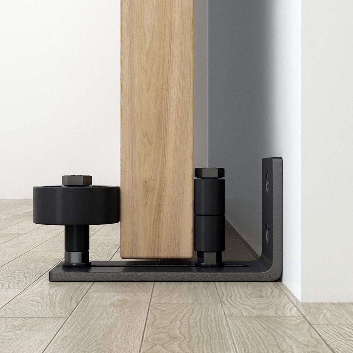 Sliding door system - Adjustable floor guide - Sliding door hardware - Floor guide roller - Door guide - Door guidance - Noise reduction - With wheel sliding — image 2