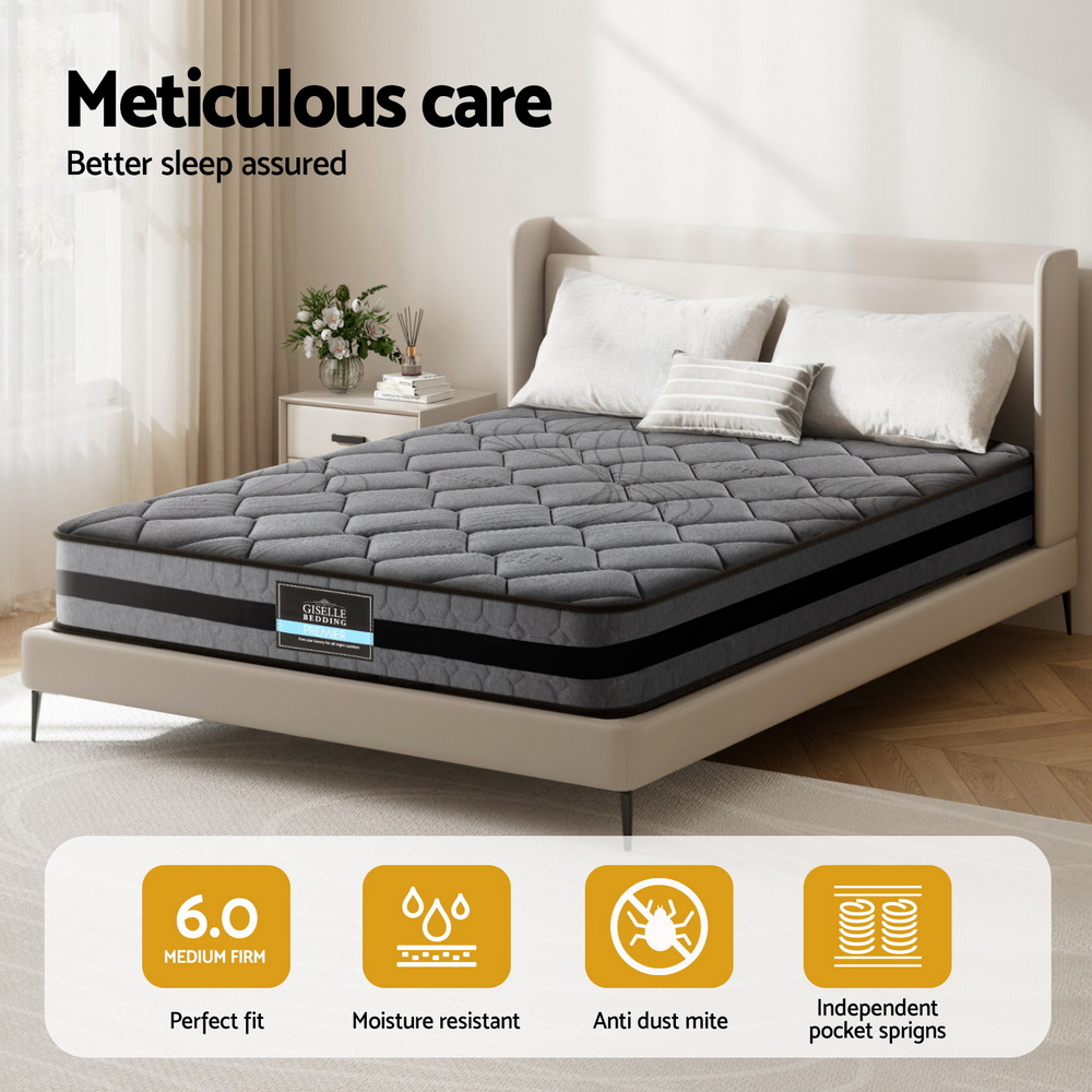 Giselle Bedding 22cm Mattress Medium Firm Queen โ image 4