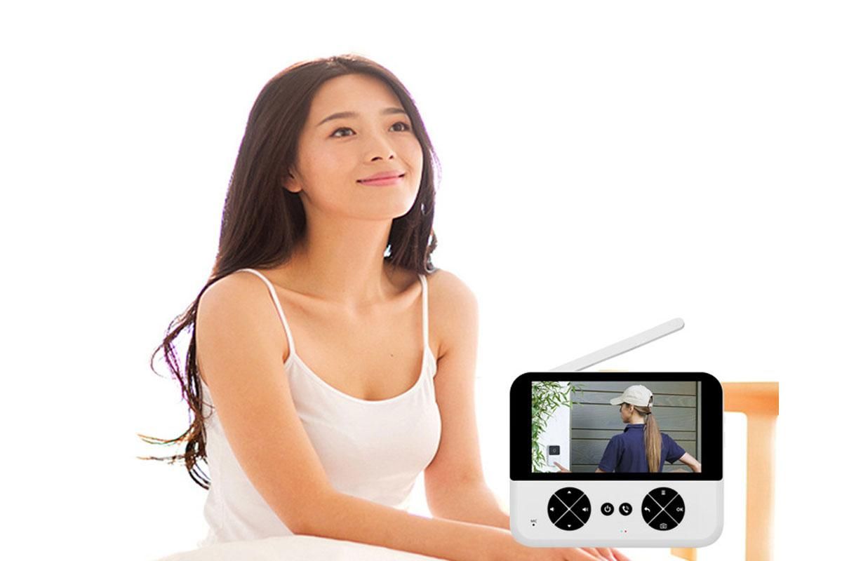 Wireless Doorbell Camera Video Door Bell Smart Intercom Security Phone Camera Indoor Outdoor - White