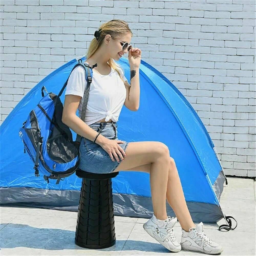 Camping Fishing Hunting Outdoor Chair Portable Folding Stool - Red — image 4