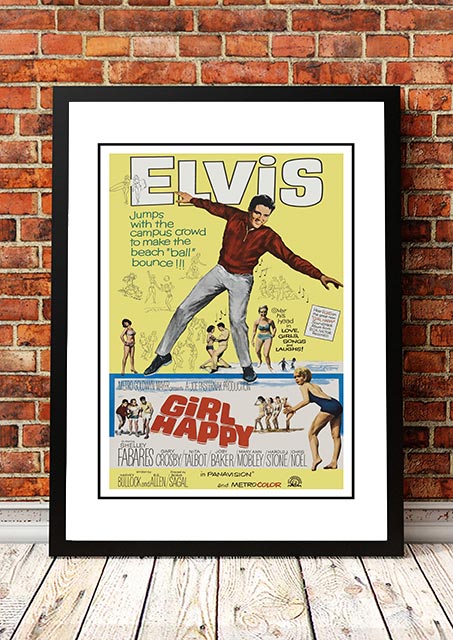 Elvis 'Girl Happy' Framed Movie Poster! - Framed A3
