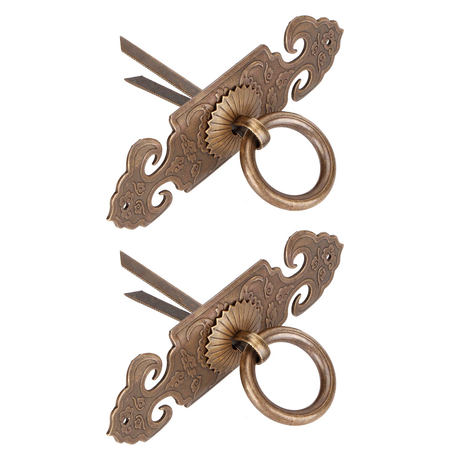 2 Sets Bat‑Shaped Handle Copper Antique Decorative Drawer Door Handle Knob for Shoe Cabinet — image 5