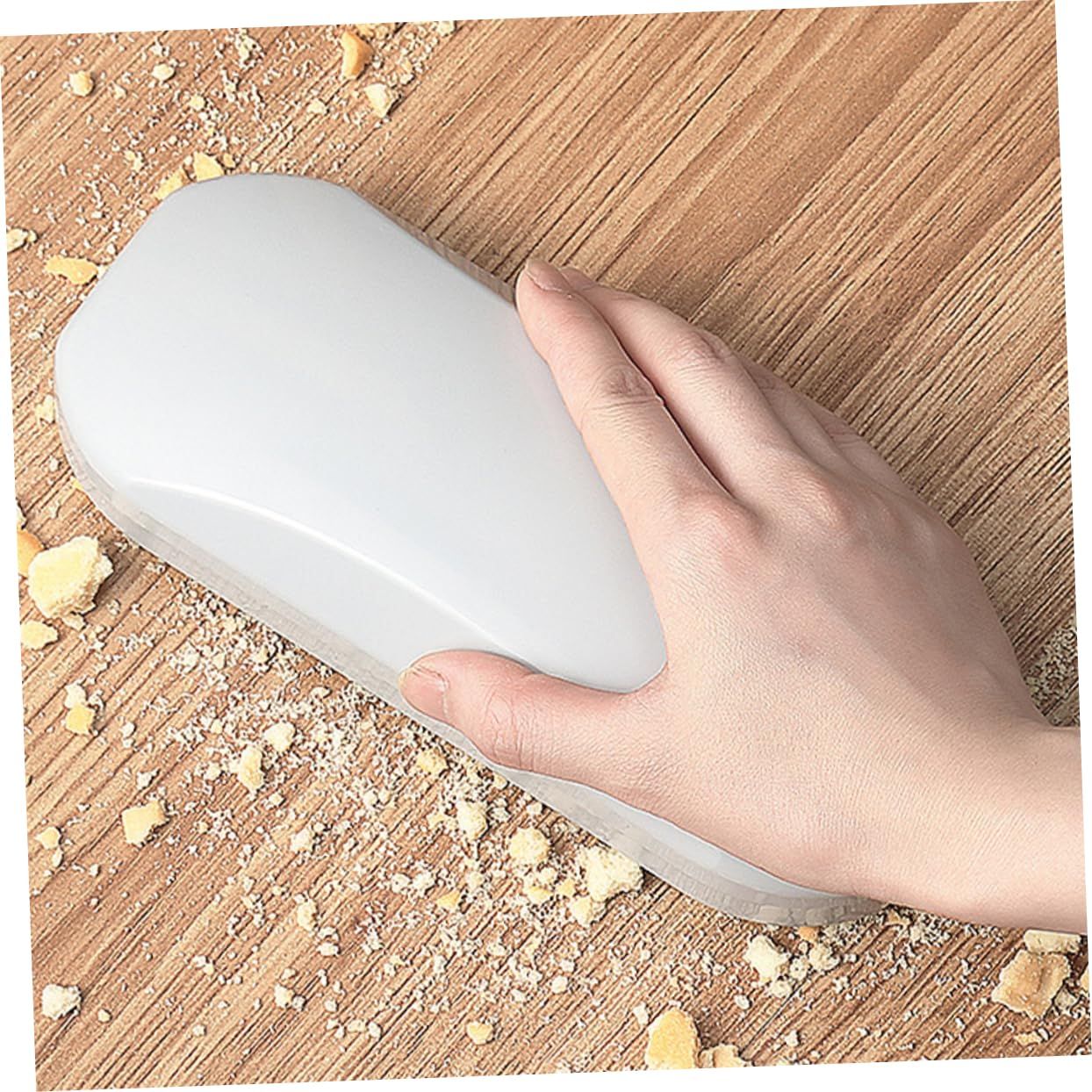 Multi-Functional Table Crumb Sweeper, Soft Bristles Debris Collector for Table, Mat, Bed Sheets, Sofas, Clothes Cleaning Brush (2, White) — image 3