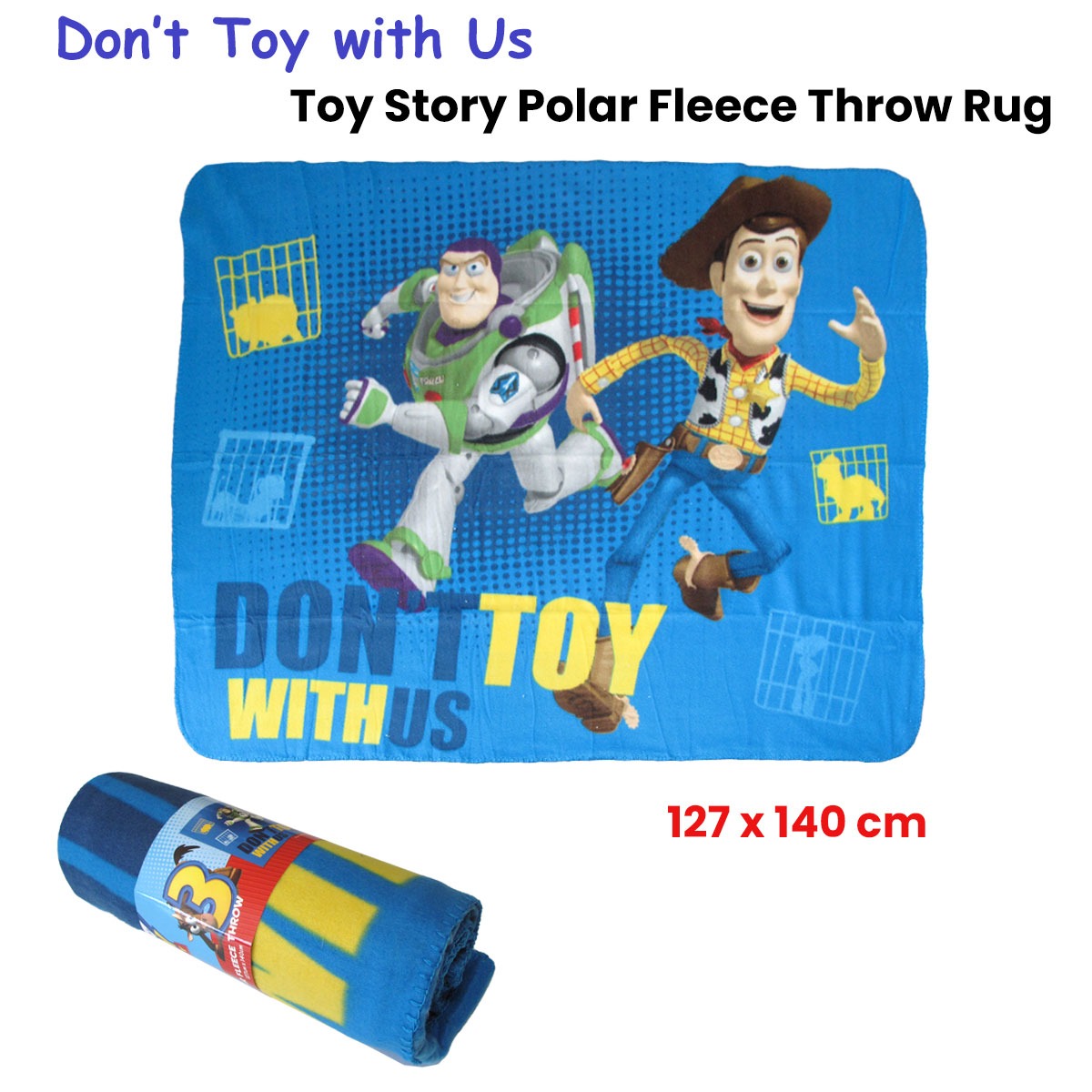 Toy Story Don't Toy with Us Polar Fleece Throw Rug 127 × 140 cm — image 2