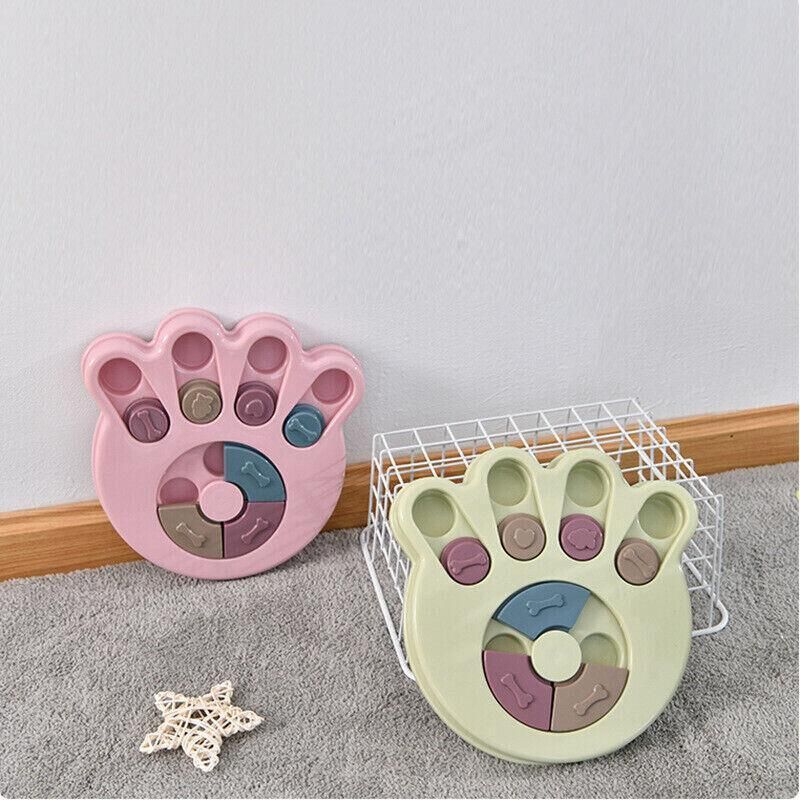 Dog Treat Dispenser Food Puzzle Toy Interactive Training Feeder Pet Supply Bowl - Claw-Blue — image 6