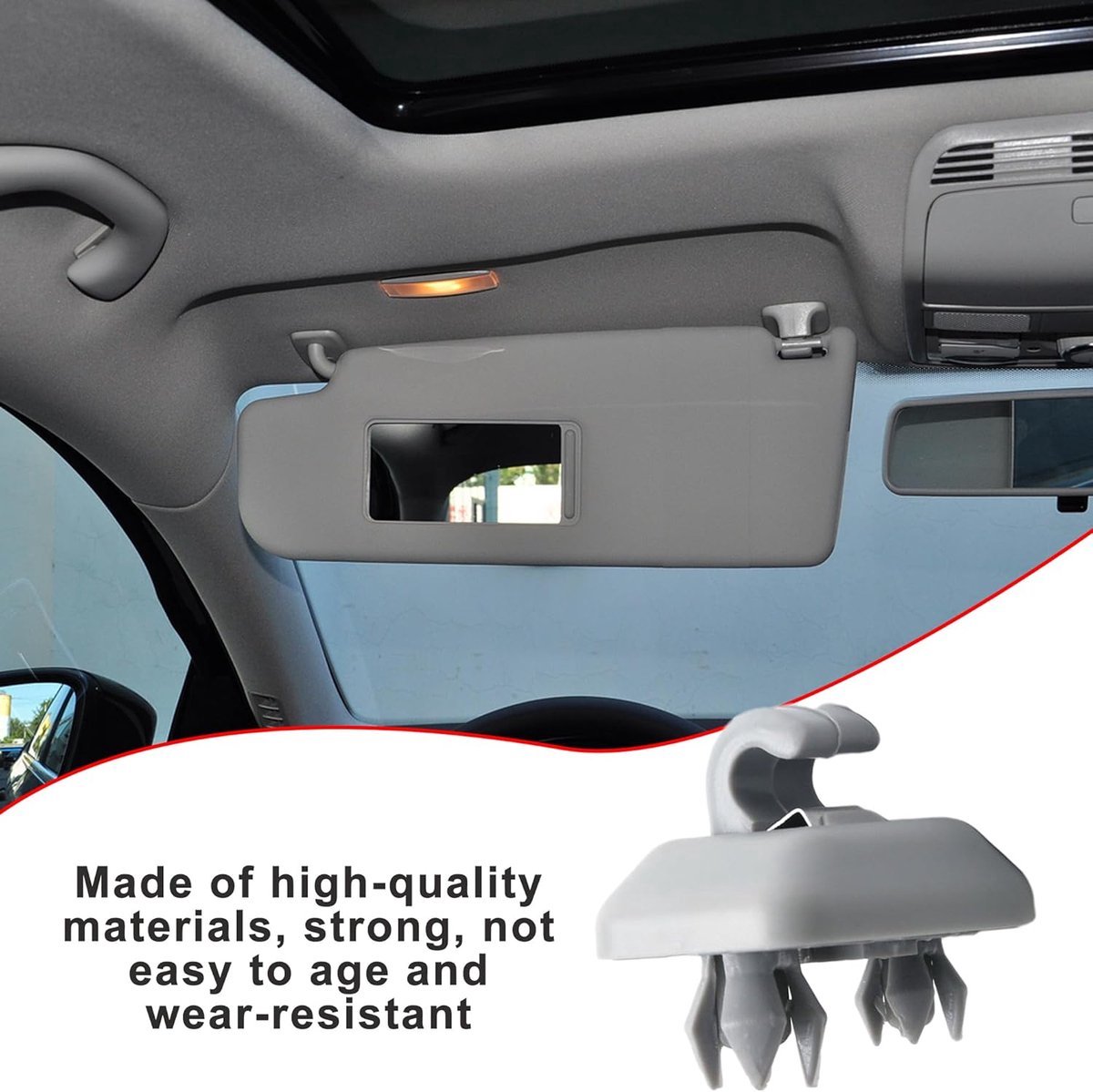 Car Sun Visor - Clip Hook - Car Accessories - Car Sunshades - Sun Visor Hooks For The Car - Inner Hooks For Sun Visors - Car Holder For Sun Visor - Compatible — image 5