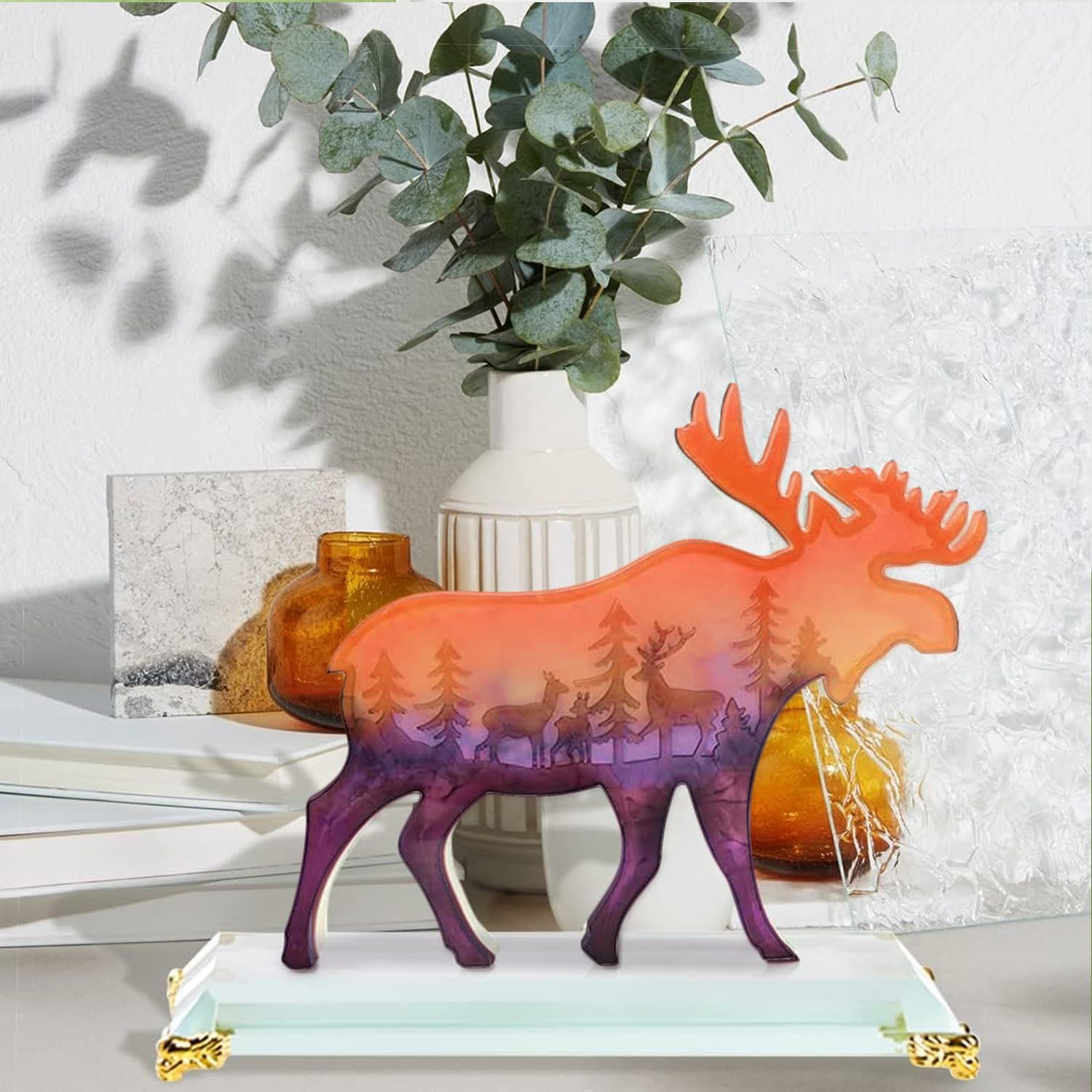3D Oversize Elk Animal Resin Molds,Large Silicone Mould, Epoxy Resin Molds DIY Resin Casting for Wall Hanging Door Desktop — image 3