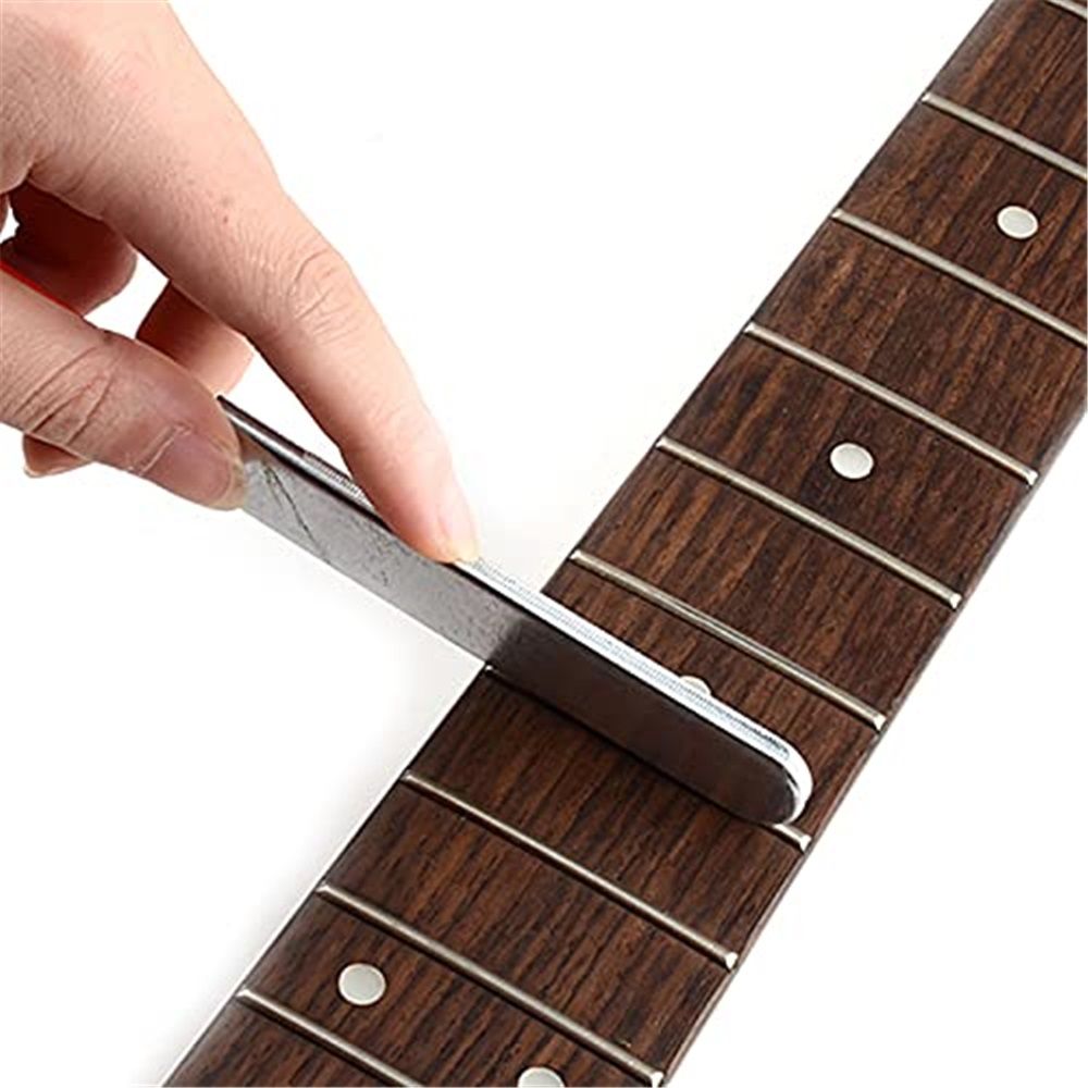 Guitar Luthier Tool Set, Fret Rubber Hammer, Fret Crowning File, Fret Leveling Beam Sanding Leveler Beam, Fret Rocker, Fingerboard Guards, String Spreaders for — image 5