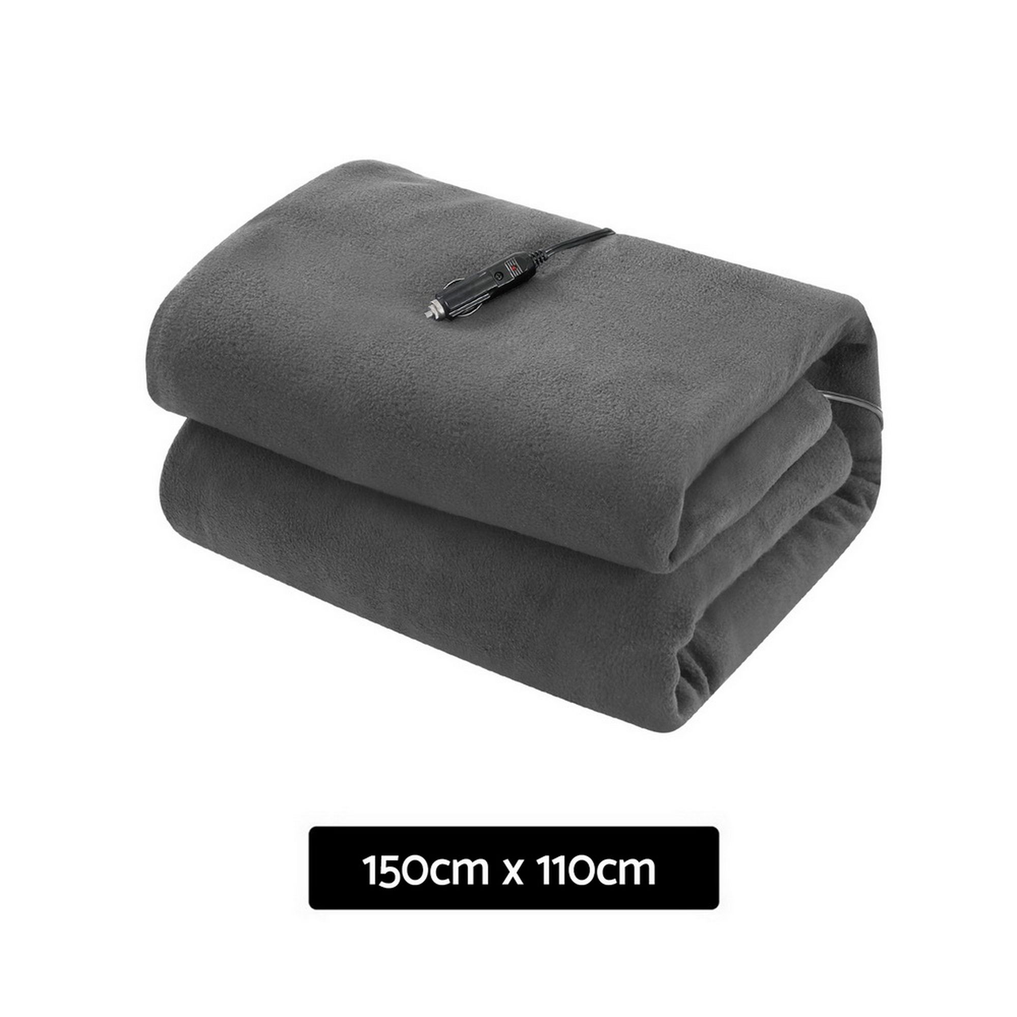 Giselle Electric Heated Blanket Car Throw Rug Grey โ image 2
