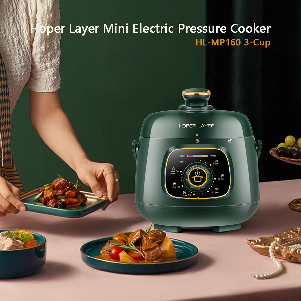 Hoper Layer Mini Electric Pressure Cooker – HL-MP160 3-Cup Small Rice Cooker — image 2