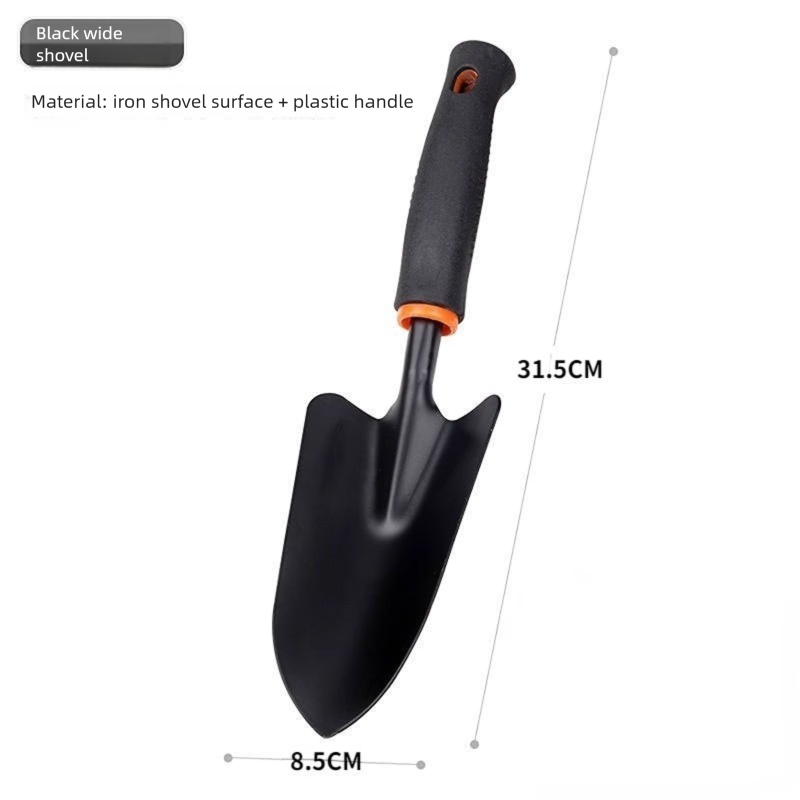 4-Piece Garden Hand Tool Set - Heavy Duty Steel with Ergonomic Non-Slip Grips - Includes Trowel, Transplanter, 5-Prong Rake and Dual-Purpose Hoe for Weeding โ image 3