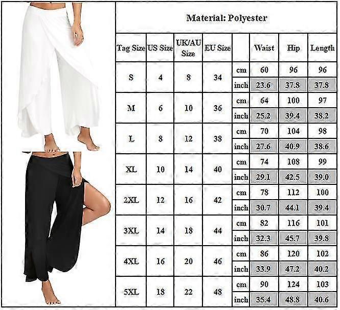 Women's Harem Palazzo Pants Wide Leg Split Flowy Loose Fit Casual Yoga Trousers Plus Green - S — image 2