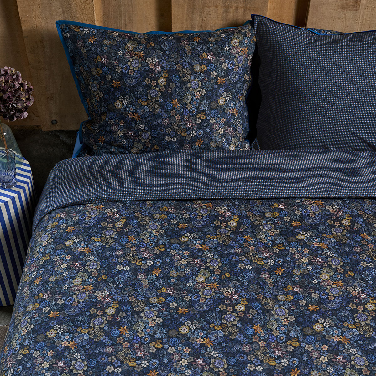 PIP Studio Tutti i Fiori Dark Blue Cotton Quilt Cover Set Queen — image 4