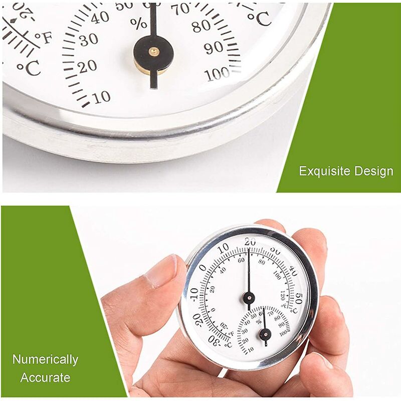 Hygrometer Thermometer, Humidity Sensor Monitor Detector Measurements, Analog Thermometer Used Indoor/Outdoor Patio — image 4
