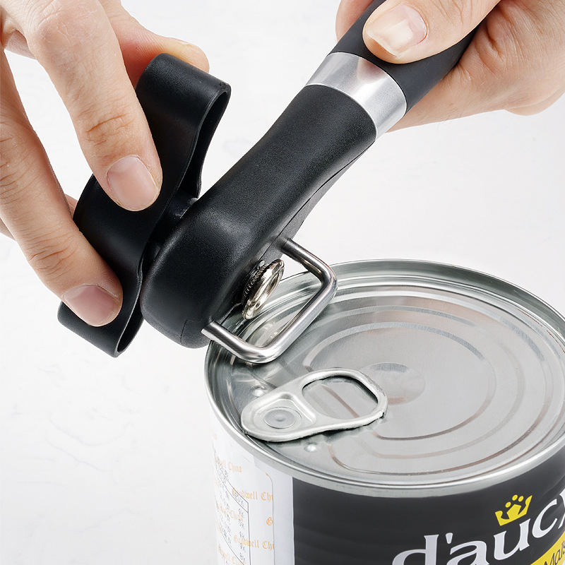 2pc Multifunctional Safe-Cut Can Opener - Smooth Edge, Ergonomic Handle(black) โ image 2