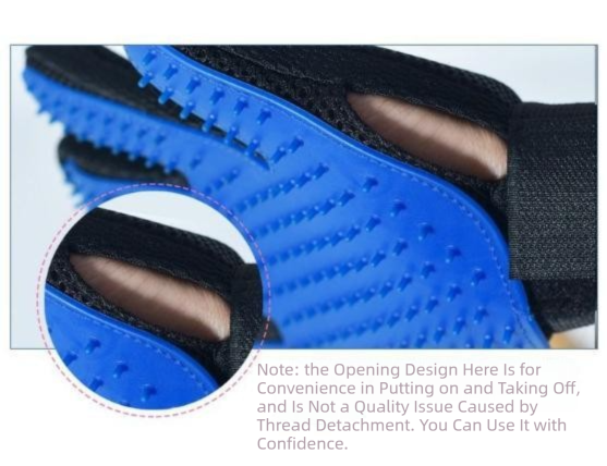 5 Pairs Blue Pet Grooming Gloves for Dogs & Cats - Deshedding, Bathing & Massage Brush โ image 5