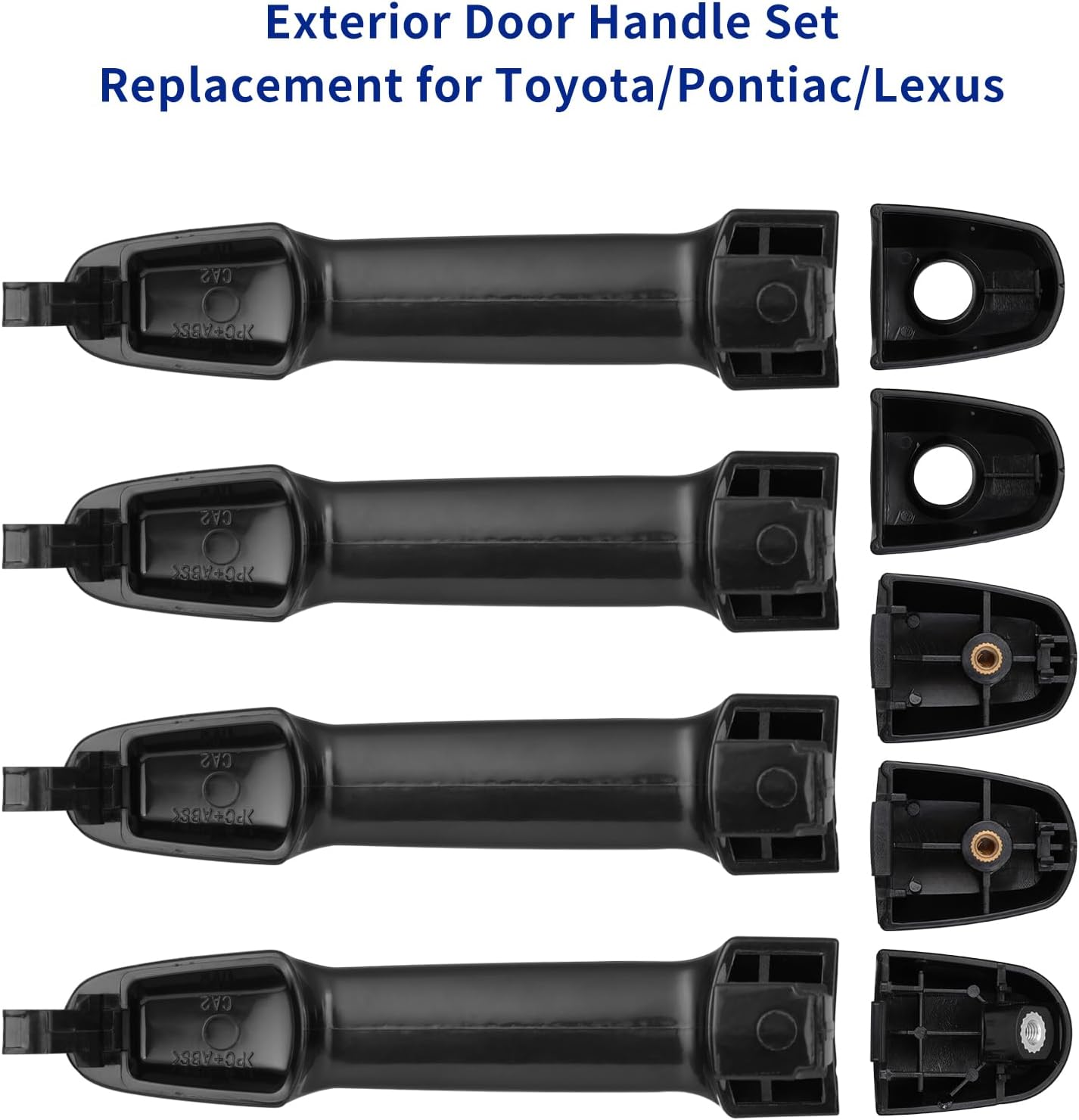 4Pcs Exterior Door Handles for Toyota Camry 2002-2006, Corolla Matrix 2003-2013, RAV4 2001-2012, Prius 04-09, Pontiac Vibe 2003-2010, Front & Rear Driver & — image 2