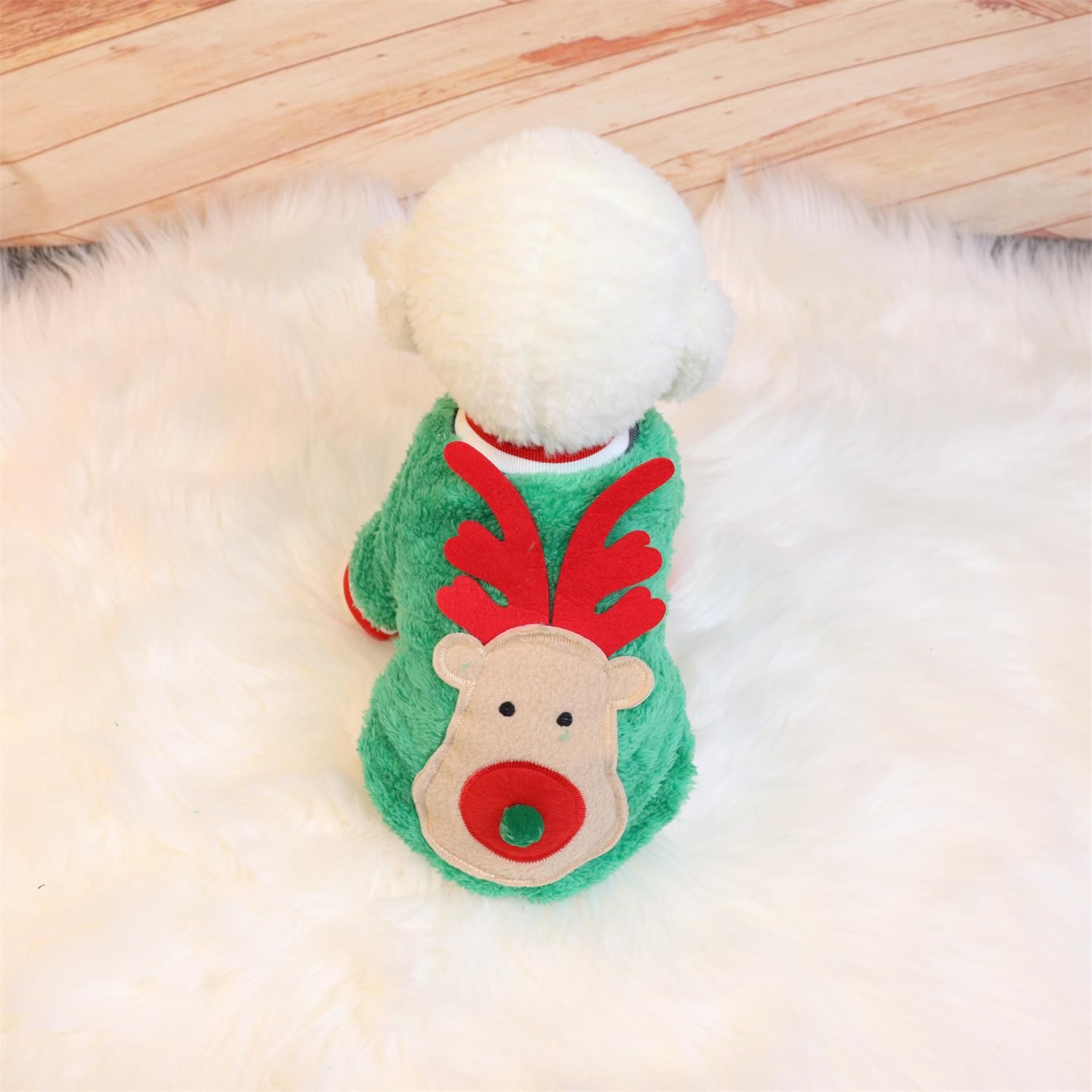 Qichong Pet Fleece Vest for Dogs and Cats Fawn bumping red S โ image 4