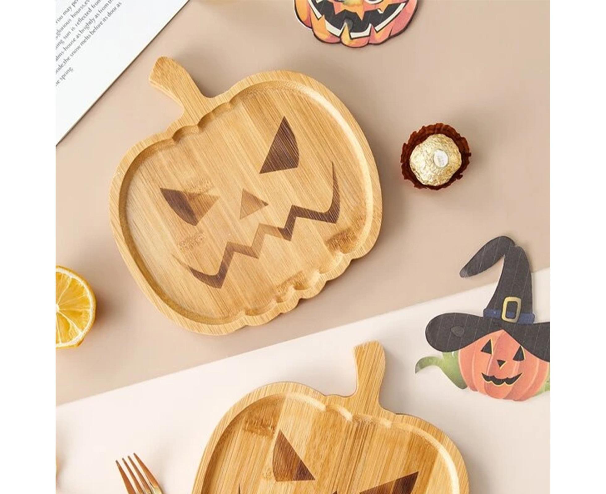 Halloween Pumpkin Storage Plate Home Decor — image 4