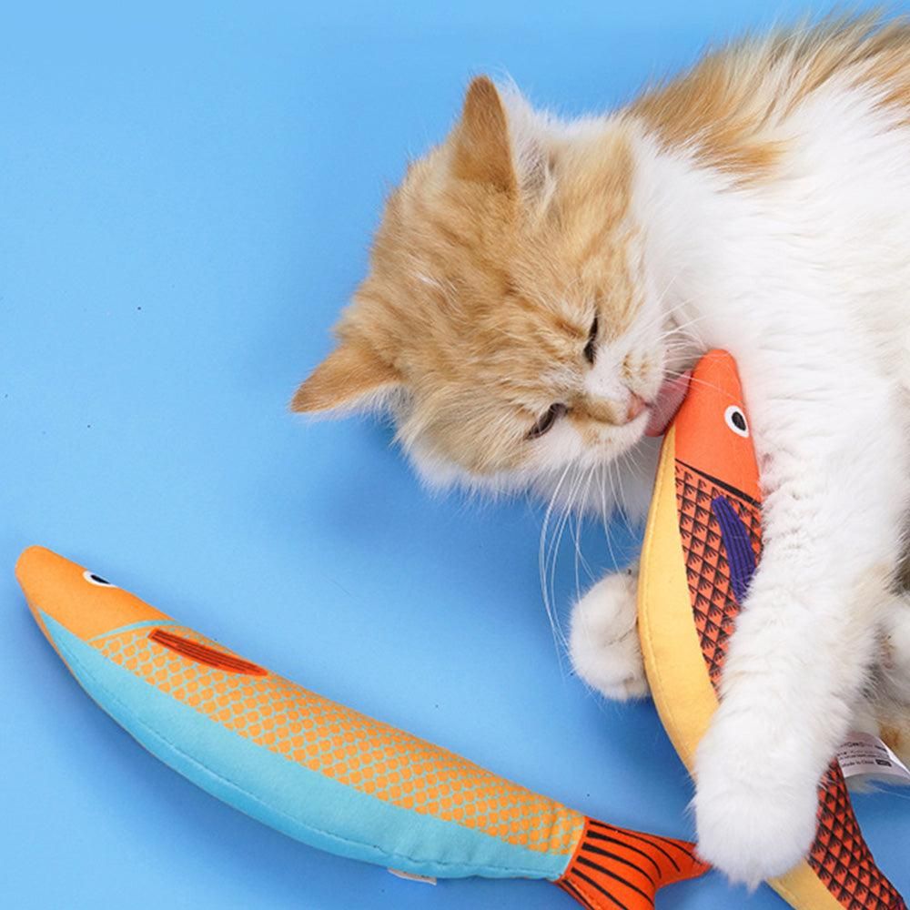 3Pcs Saury Fish Cat Toys Interactive Cat Kitten Kicker Teething Toys — image 4