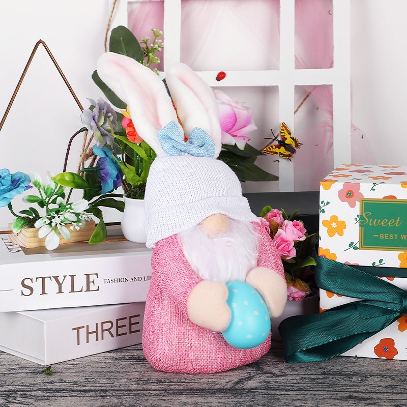 2 pcs Easter Bunny Gnome with Easter Egg - Handmade Gnome Faceless Plush Doll β image 2
