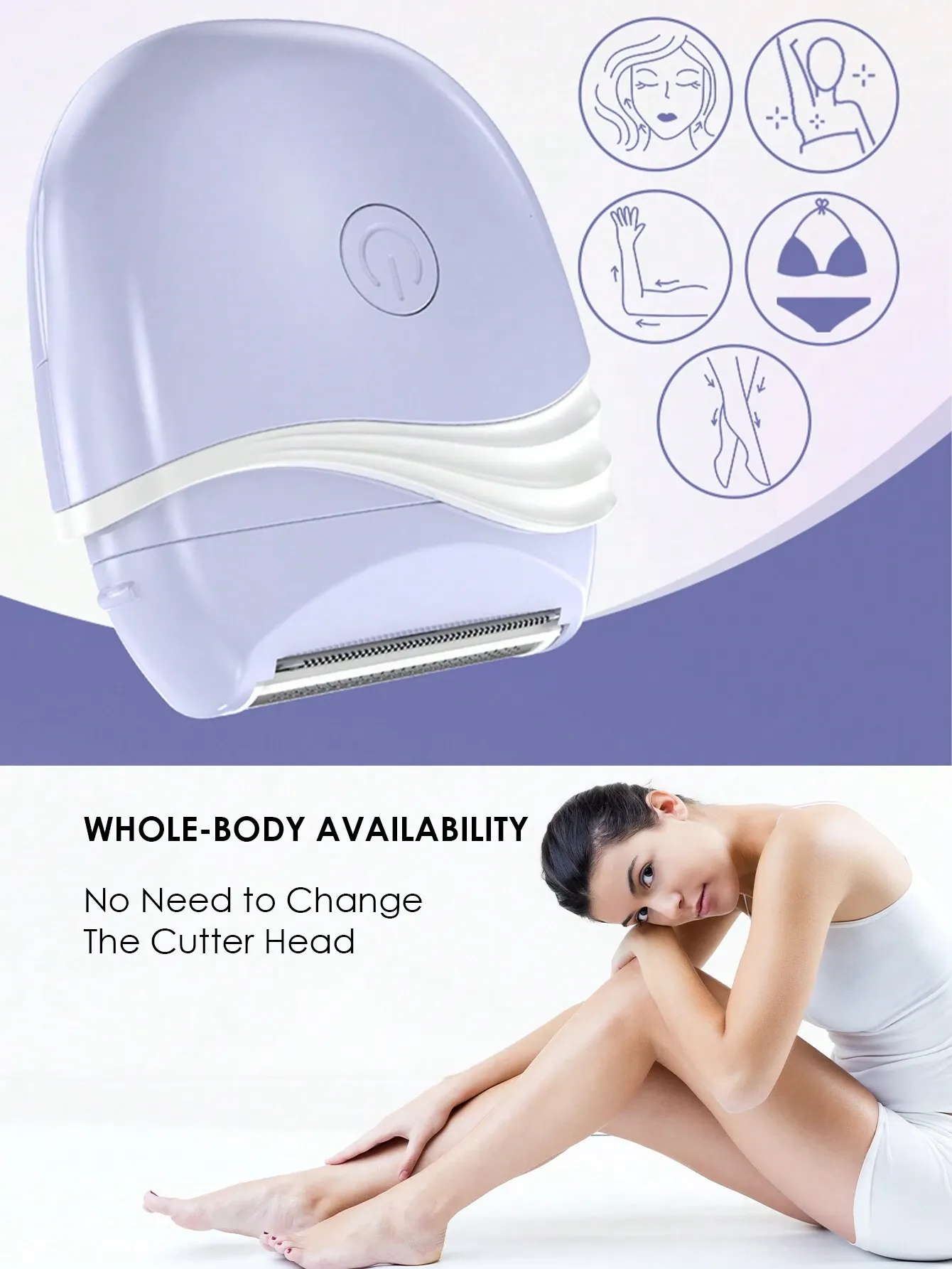 Electric Epilator For Women Portable Hair Removal Device Lady Razor Hair Shaver 3 IN 1 Multifunction Cordless Electric Trimmer For Body Leg Armpit โ image 4