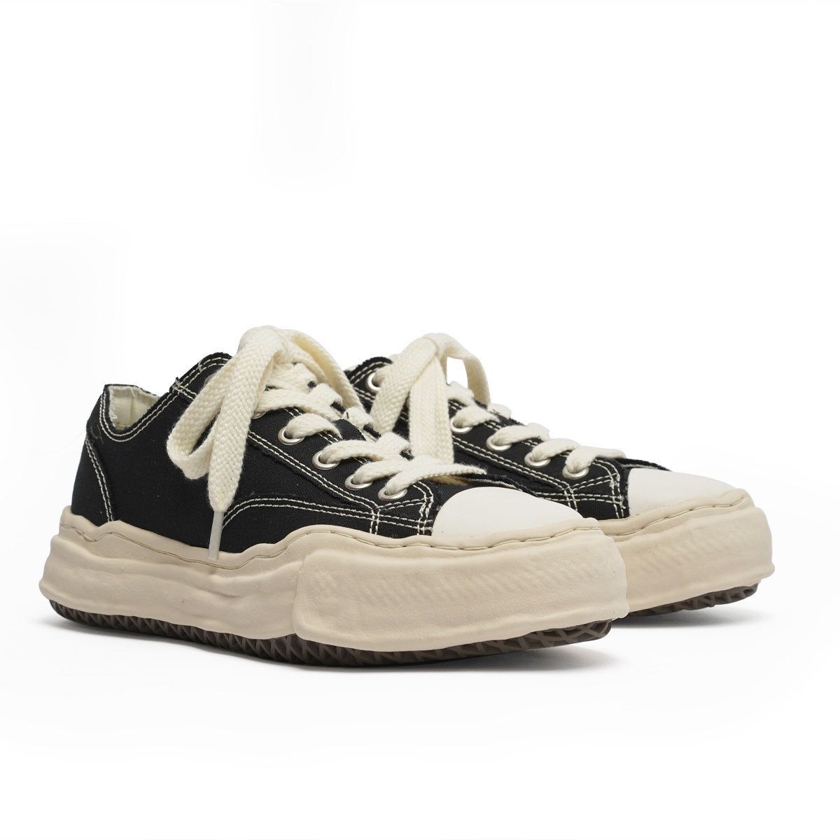 Canvas Sneakers Platform Sneakers Height-Increasing Shoes Unisex Casual Shoes - Black and white - Size 9(AU9/EU42) โ image 3
