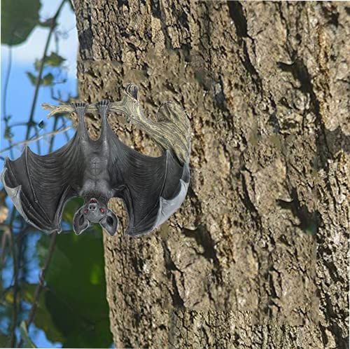 Resin Bat Statue, Halloween Hanging Bat Figurine Tree Decorations for Indoor and Outdoor Haunted House Garden Decoration — image 3