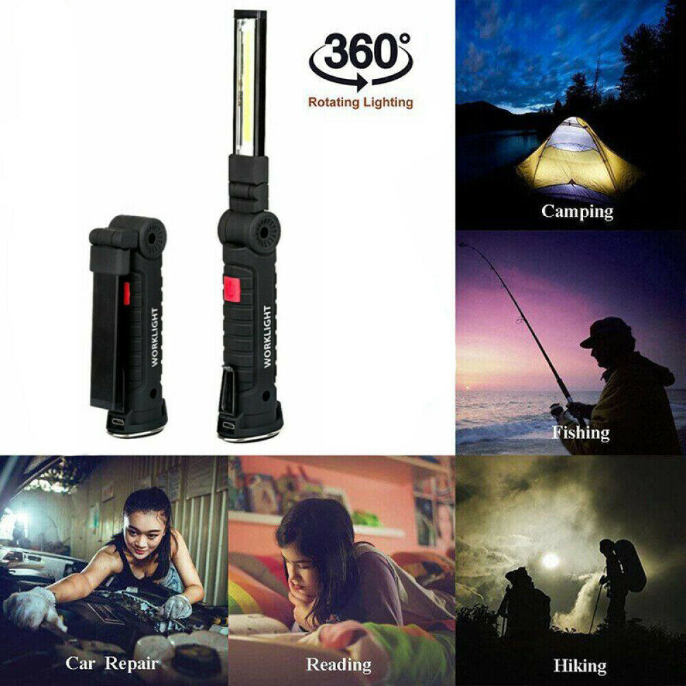 Portable COB LED Work Light Car Garage Mechanic USB Rechargeable Torch Lamp AU — image 6