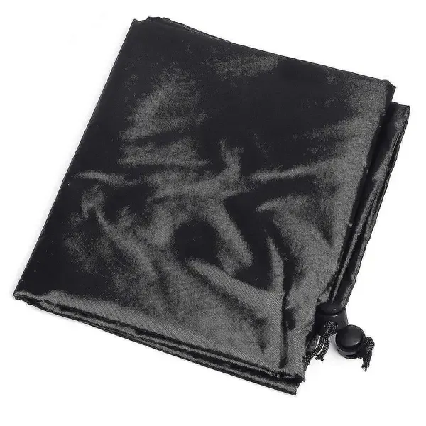 1 Piece Round Grill Cover, Waterproof Dustproof Outdoor Fire Pit and BBQ Protector for Patio and Garden Use, Black, 112 cm — image 4