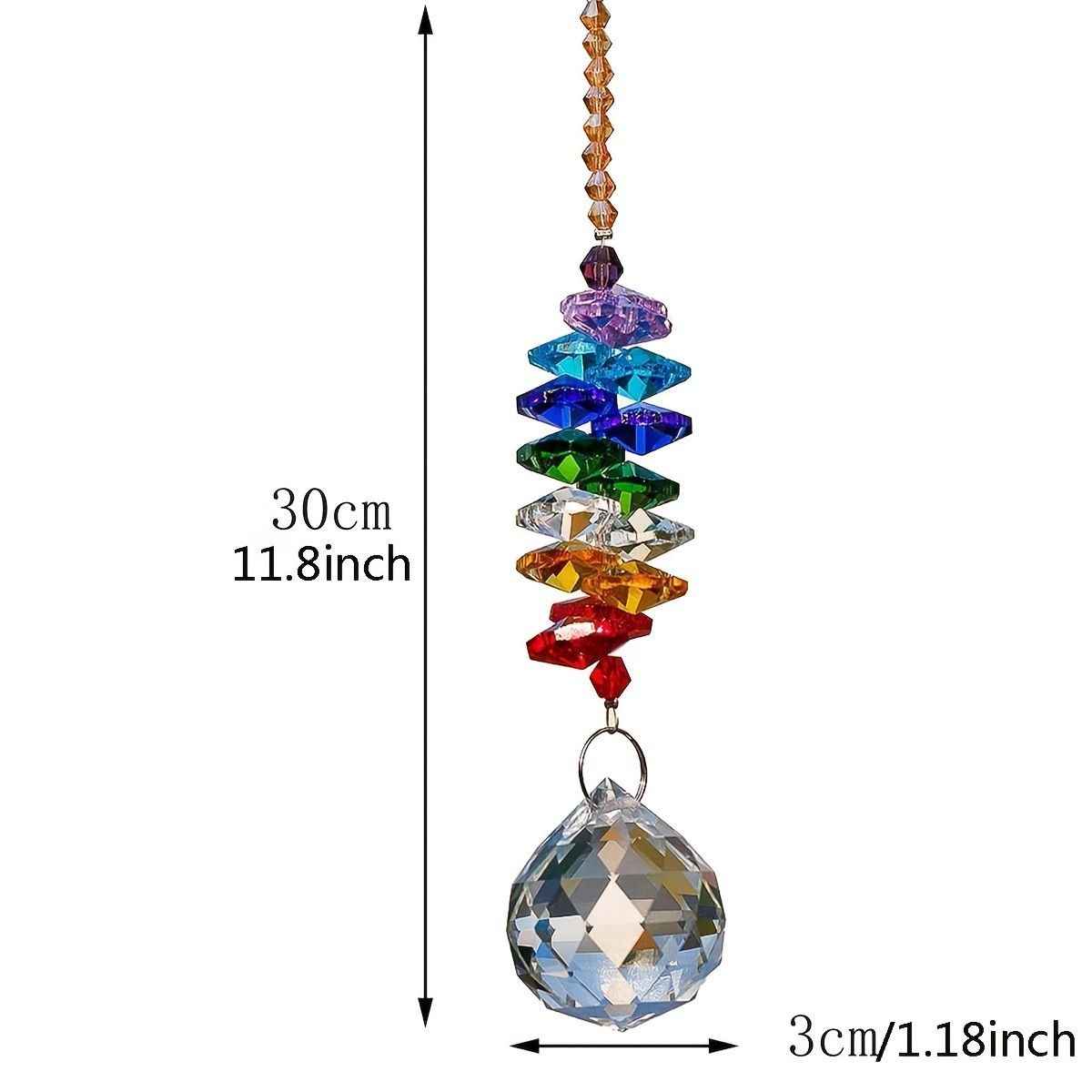 Crystal Hanging Suncatcher Ball Prism Home Wedding Decoration Hand Crafts Crystals Rainbow Maker with Colors Crystal Pendants — image 3