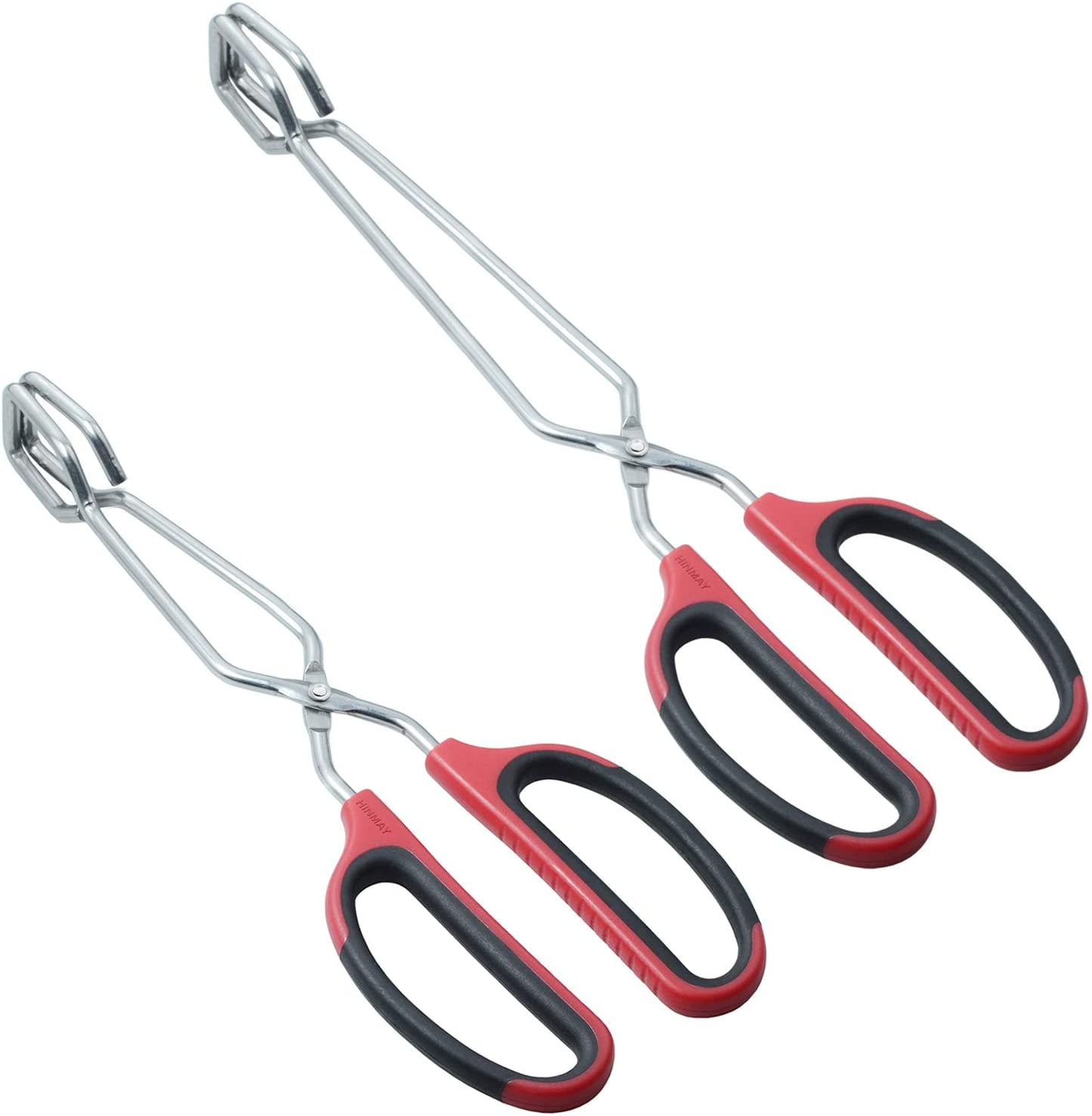 Stainless Steel Scissor Tongs 10-Inch and 13-Inch Set, Set of 2,F116852