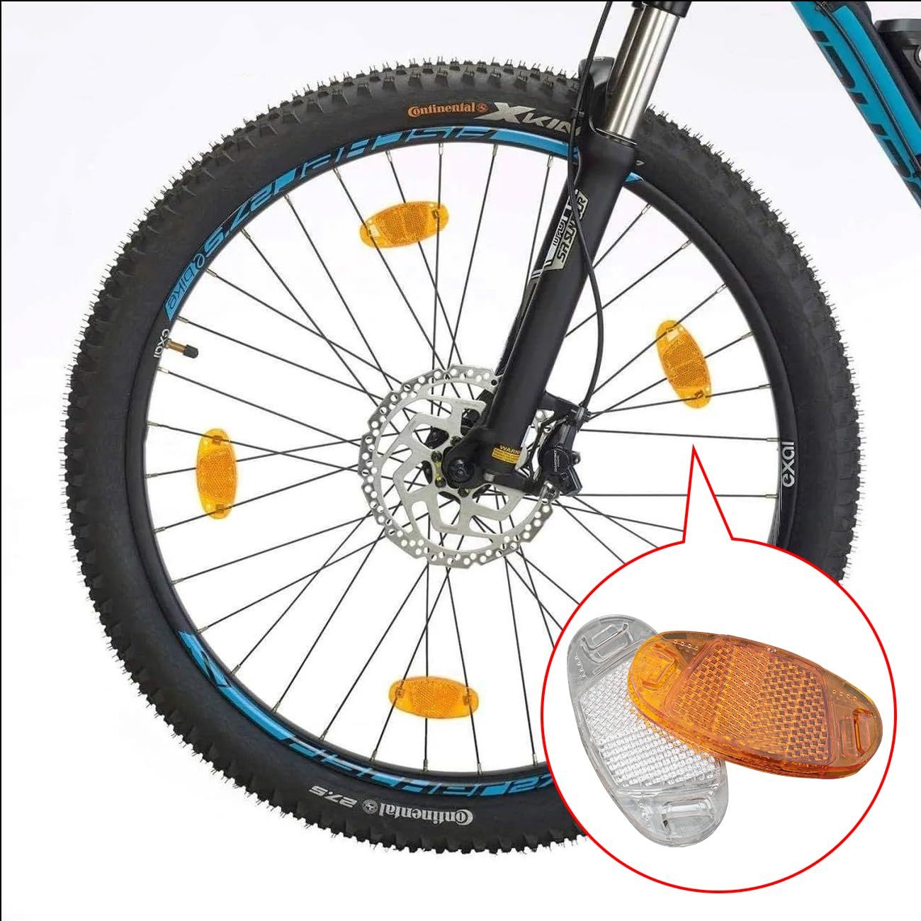 8PCS Bicycle Mountain Bike Spoke Lights Wheel Rim Reflective Plastic Bike Wheel Rim Reflectors Bicycle Warning Lights Suitable โ image 2