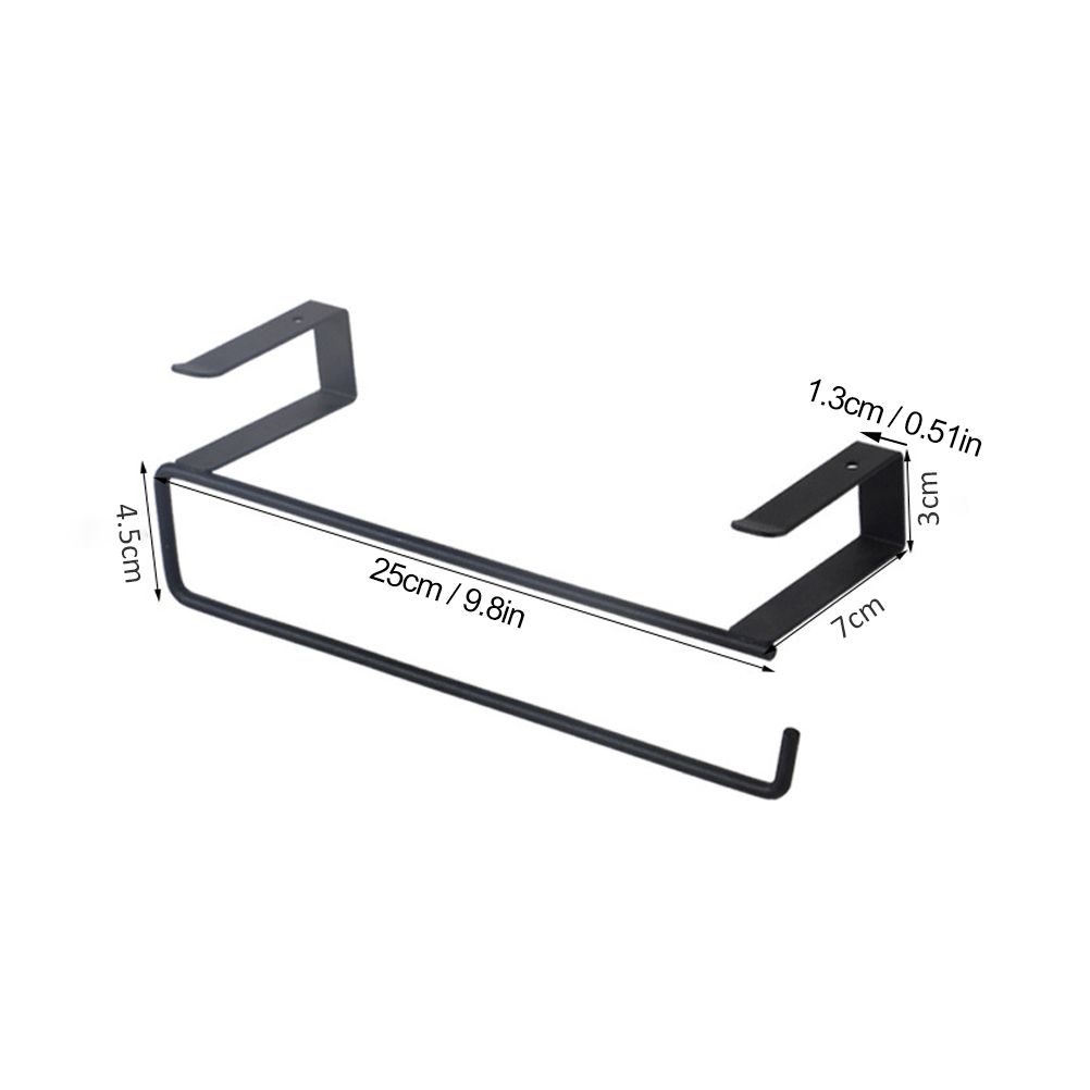Cabinet Roll Paper Holder Paper Towel Hanger Iron Cabinet Hanging Rack — image 2