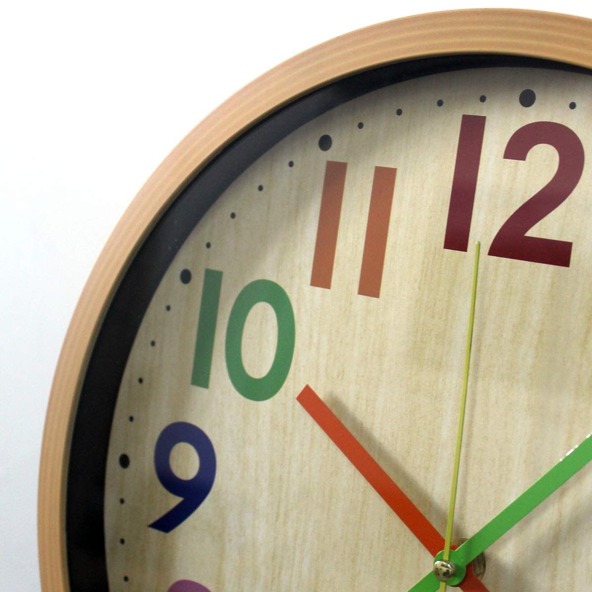 Wall Clock, 12 Inch Easy to Read Silent Non-Ticking Colorful Battery Operated Clock,for Bedroom,Living Room,Kitchen,Office(Yellow) — image 2