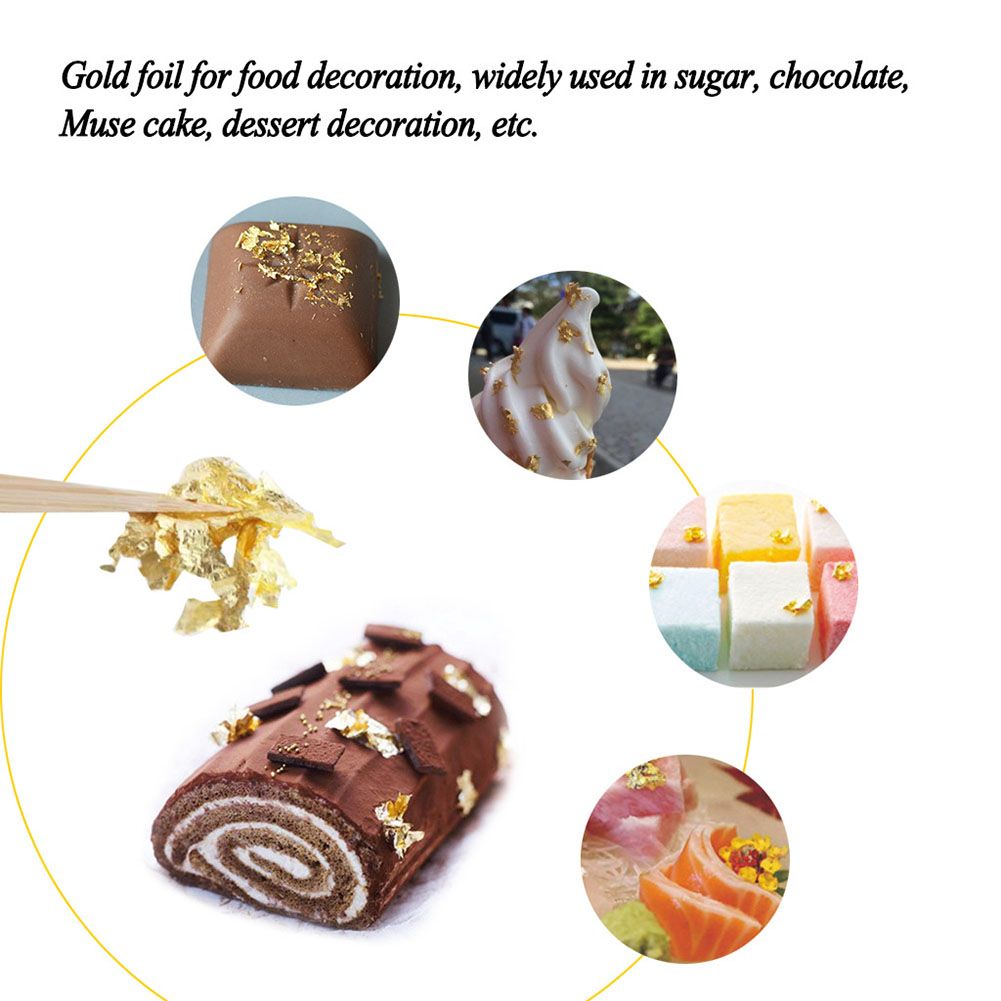 10ml Gold Flakes Gold Leaf Decoration Gold Foil Cooking Cake Chocolate Decoration โ image 6