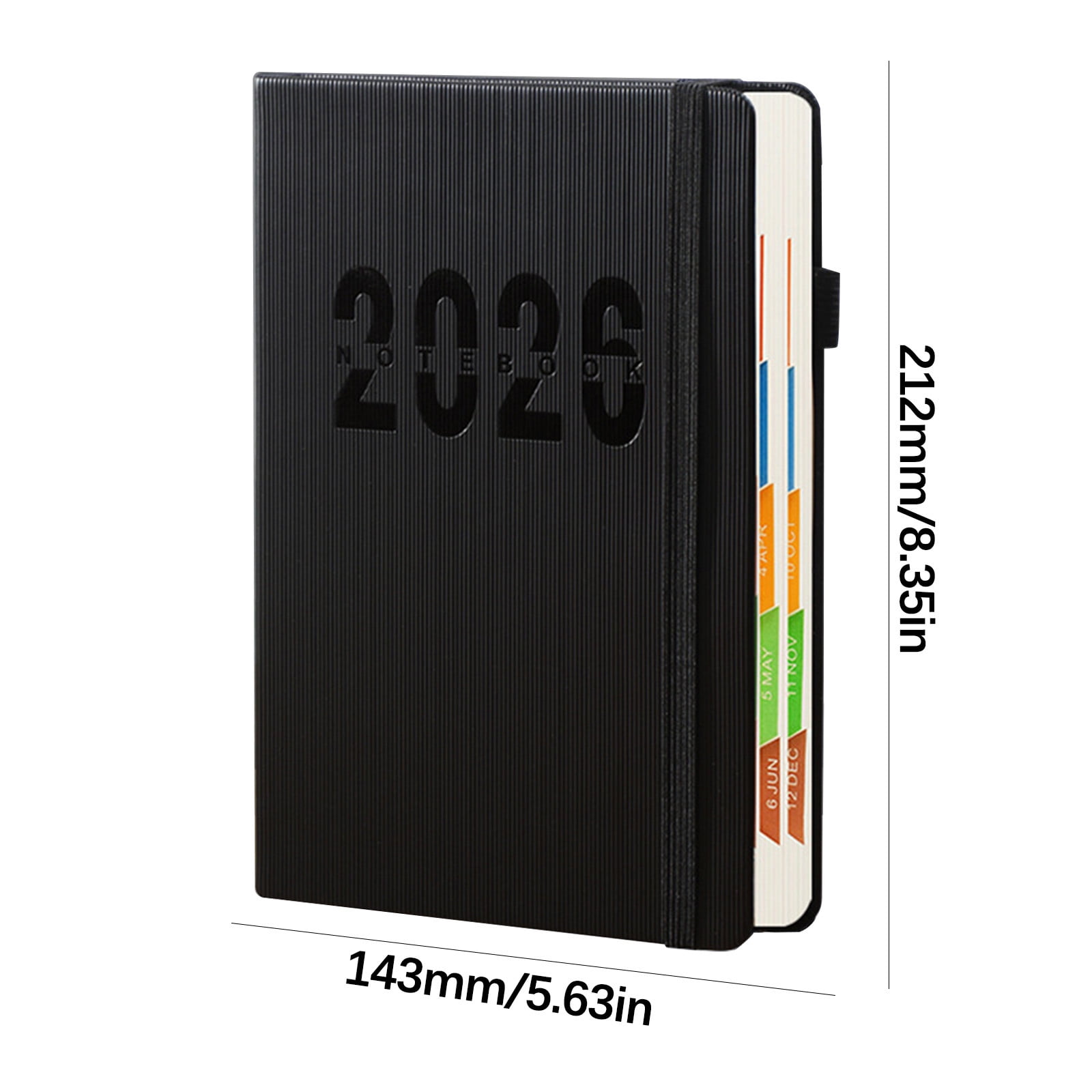 2026 Weekly Planner Notebook, Daily Planner Hardcover Calendar with Tabs and Pen Strap, 200 Pages Journaling Notebooks Daily Time Management Plan for Office — image 3
